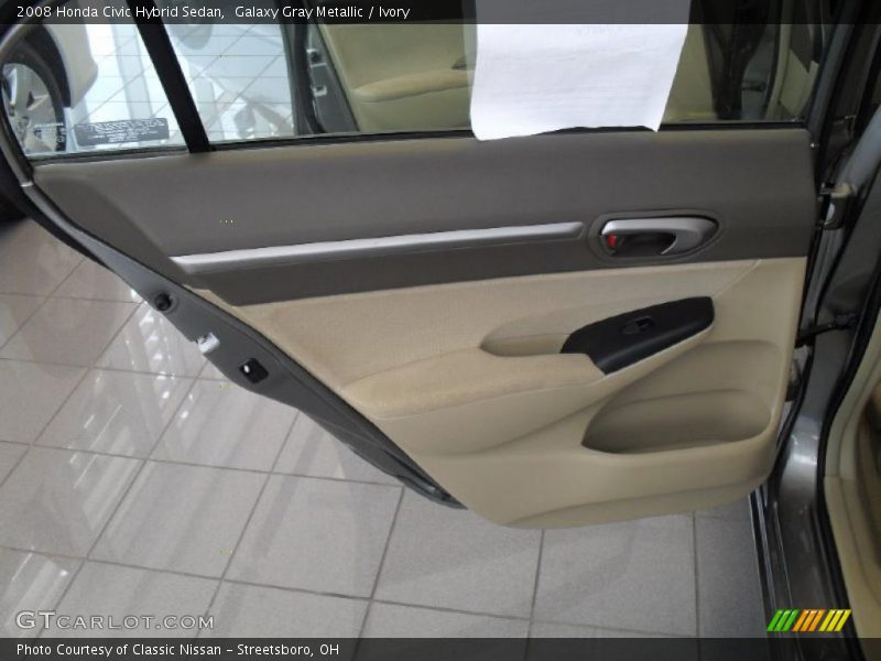 Galaxy Gray Metallic / Ivory 2008 Honda Civic Hybrid Sedan