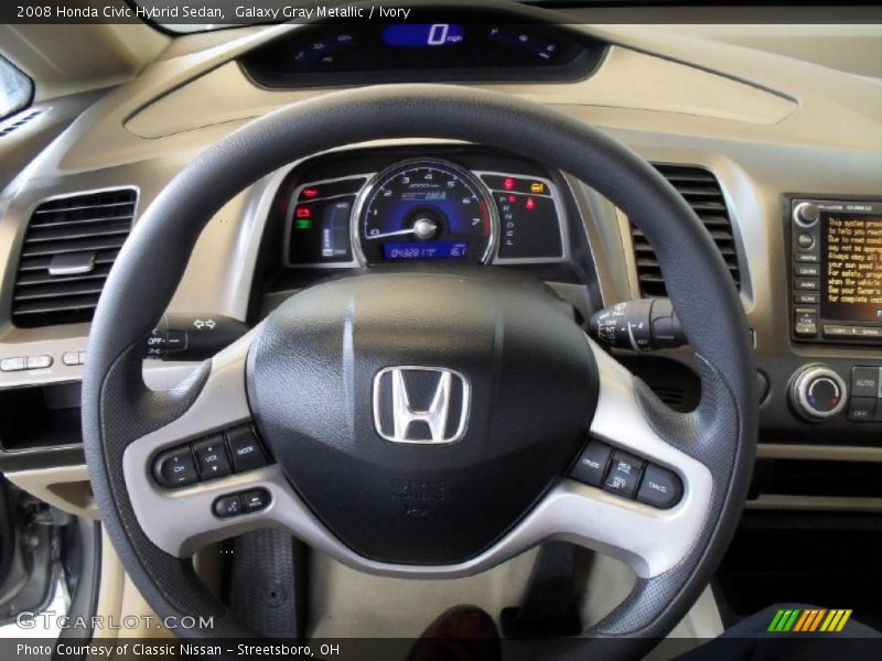 Galaxy Gray Metallic / Ivory 2008 Honda Civic Hybrid Sedan