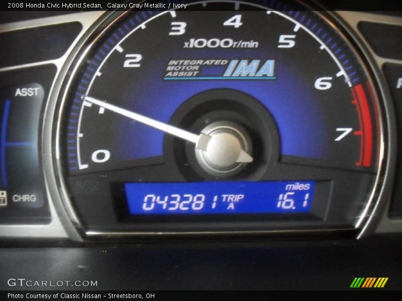 Galaxy Gray Metallic / Ivory 2008 Honda Civic Hybrid Sedan