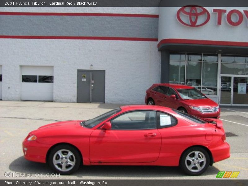 Cardinal Red / Black/Gray 2001 Hyundai Tiburon