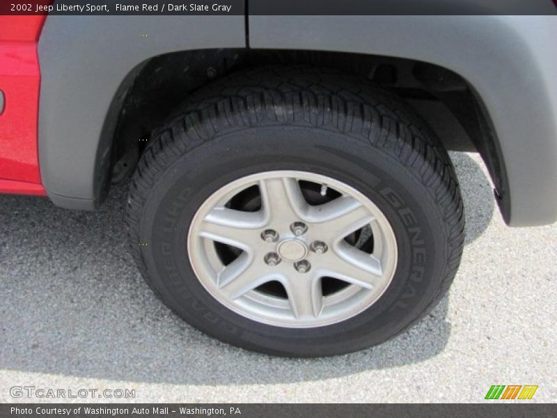 Flame Red / Dark Slate Gray 2002 Jeep Liberty Sport