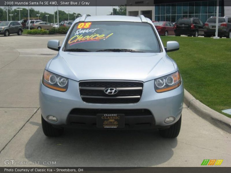 Silver Blue / Gray 2008 Hyundai Santa Fe SE 4WD