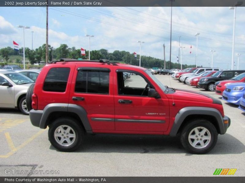 Flame Red / Dark Slate Gray 2002 Jeep Liberty Sport