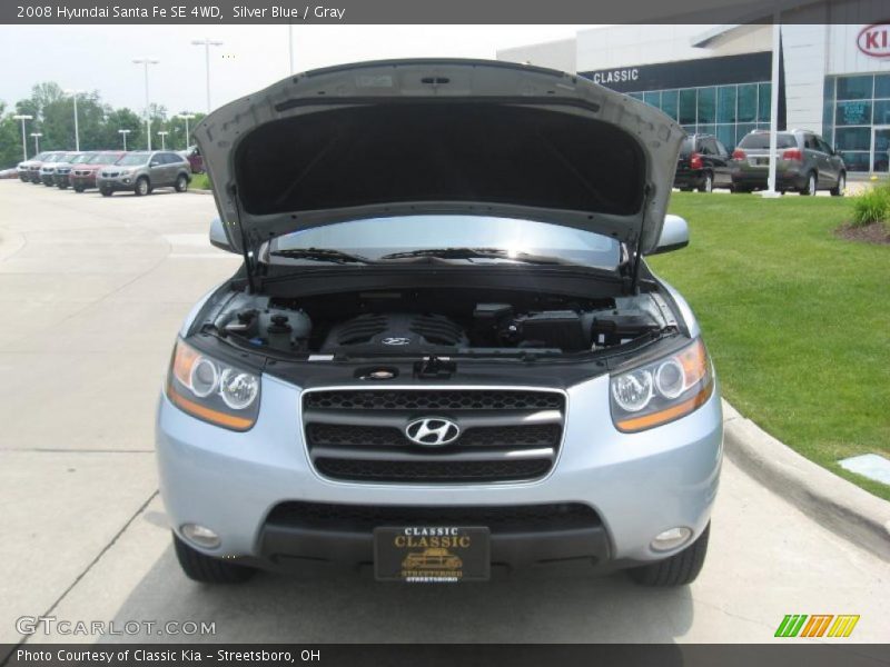 Silver Blue / Gray 2008 Hyundai Santa Fe SE 4WD