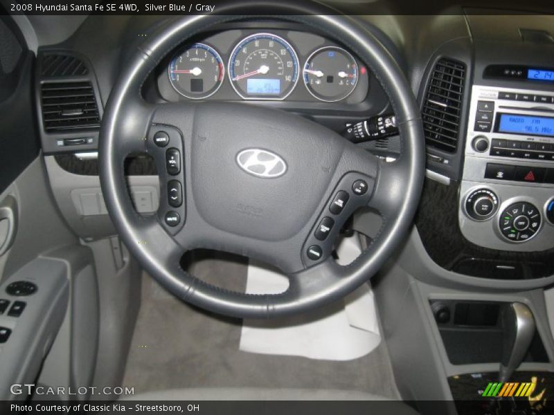 Silver Blue / Gray 2008 Hyundai Santa Fe SE 4WD