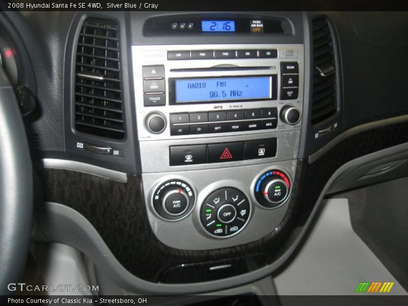 Silver Blue / Gray 2008 Hyundai Santa Fe SE 4WD