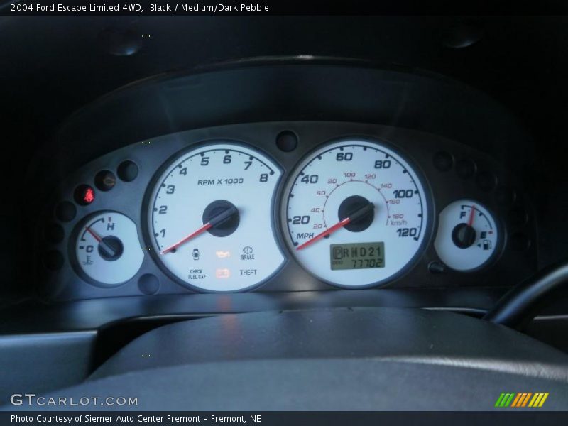 Black / Medium/Dark Pebble 2004 Ford Escape Limited 4WD