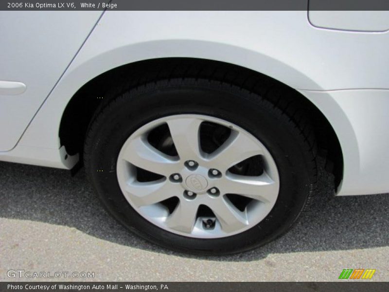 White / Beige 2006 Kia Optima LX V6