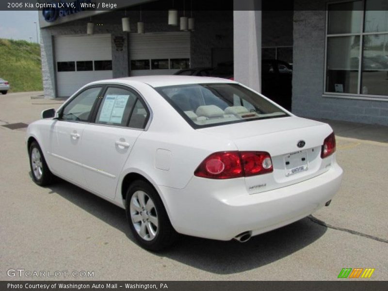 White / Beige 2006 Kia Optima LX V6