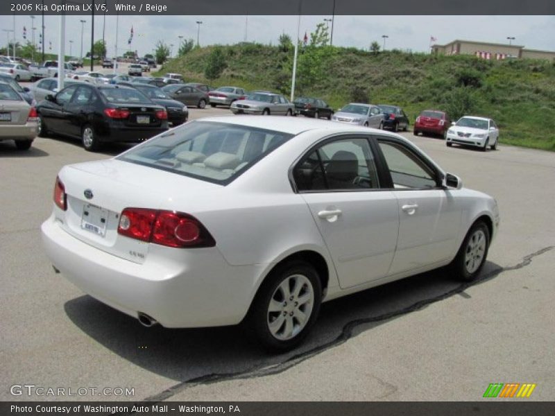White / Beige 2006 Kia Optima LX V6