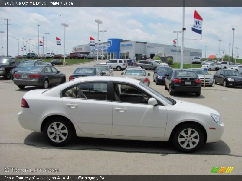 White / Beige 2006 Kia Optima LX V6
