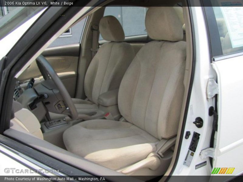 White / Beige 2006 Kia Optima LX V6
