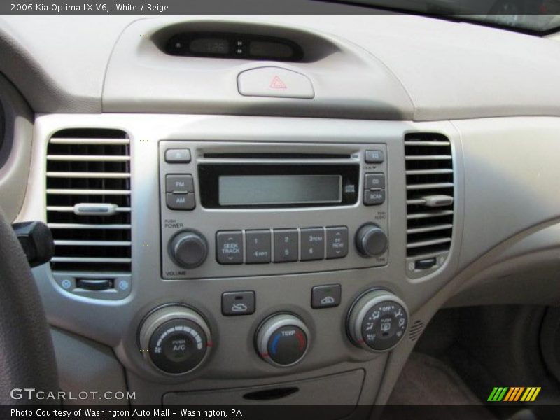 White / Beige 2006 Kia Optima LX V6