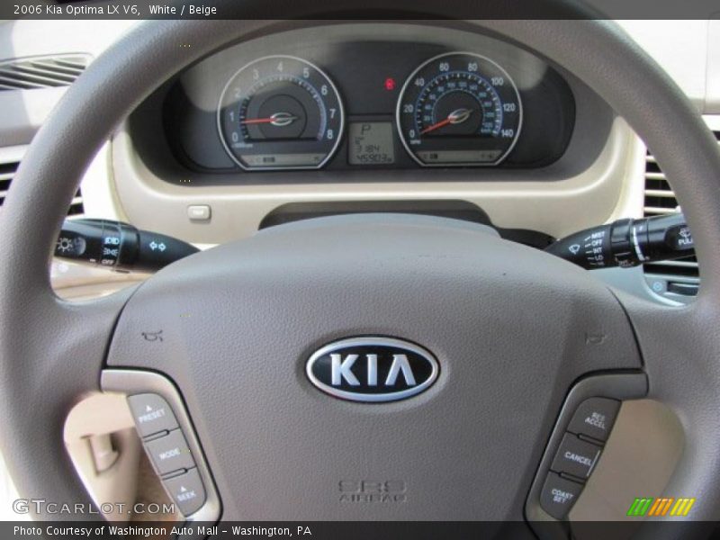 White / Beige 2006 Kia Optima LX V6