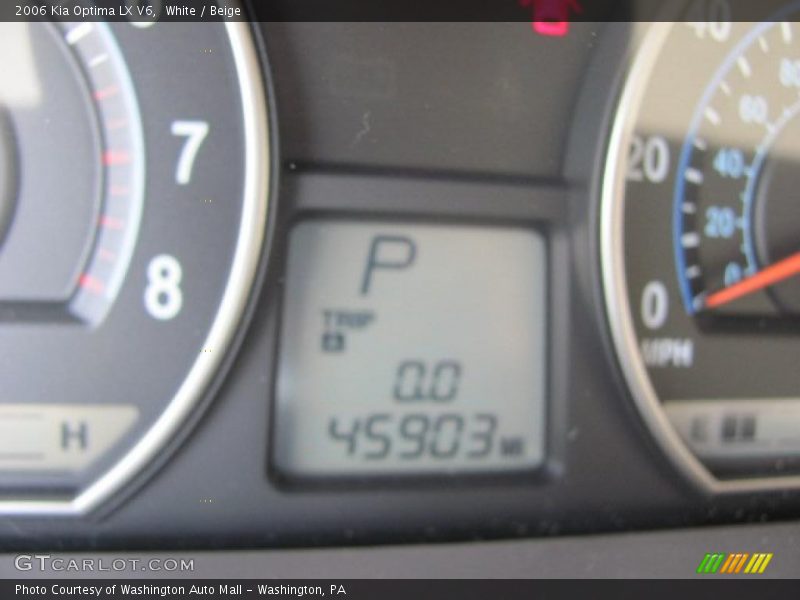 White / Beige 2006 Kia Optima LX V6