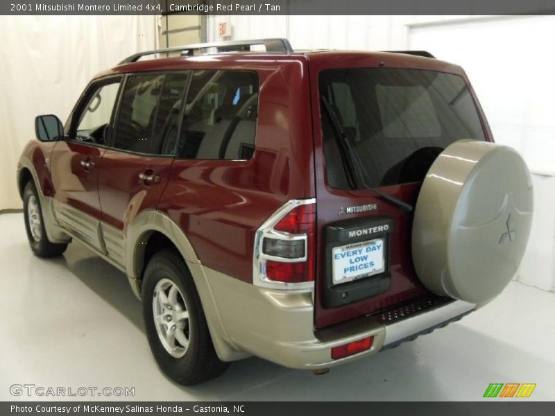 Cambridge Red Pearl / Tan 2001 Mitsubishi Montero Limited 4x4