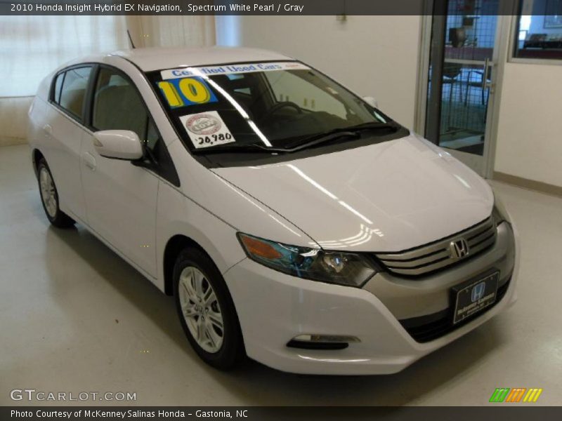 Spectrum White Pearl / Gray 2010 Honda Insight Hybrid EX Navigation
