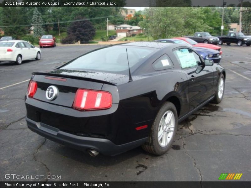Ebony Black / Charcoal Black 2011 Ford Mustang V6 Coupe