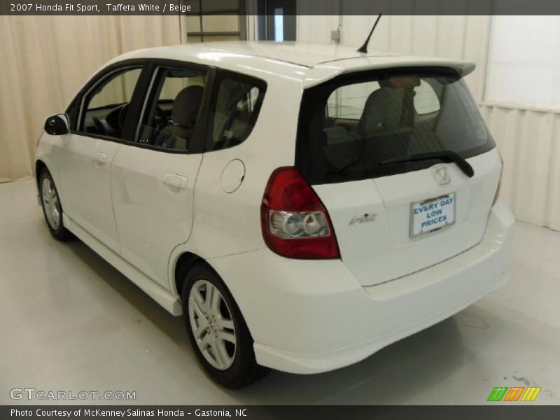 Taffeta White / Beige 2007 Honda Fit Sport