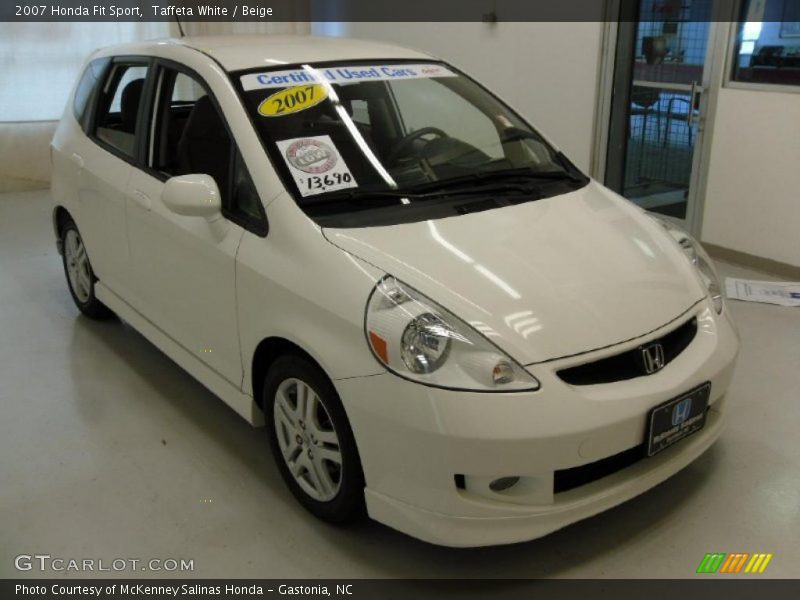 Taffeta White / Beige 2007 Honda Fit Sport