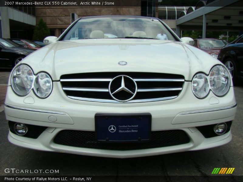 Arctic White / Stone 2007 Mercedes-Benz CLK 550 Cabriolet