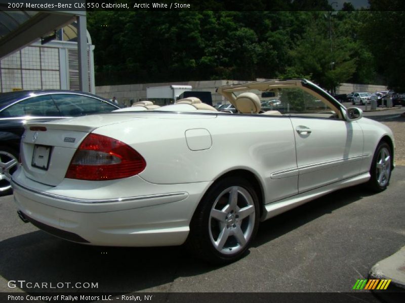 Arctic White / Stone 2007 Mercedes-Benz CLK 550 Cabriolet