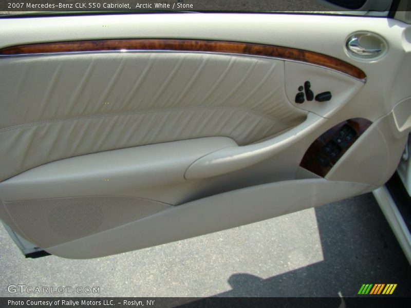 Arctic White / Stone 2007 Mercedes-Benz CLK 550 Cabriolet