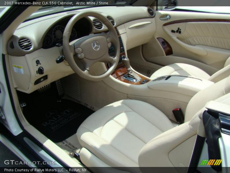 Arctic White / Stone 2007 Mercedes-Benz CLK 550 Cabriolet