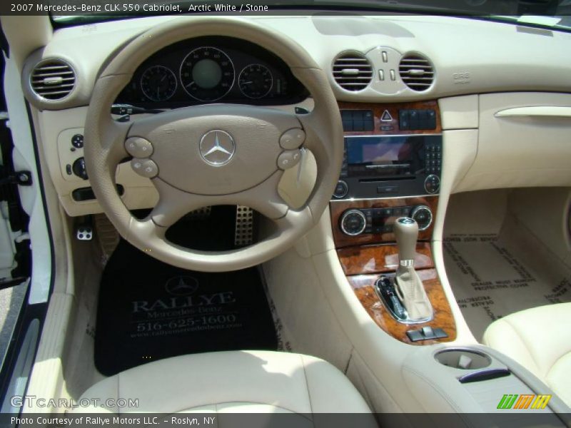 Arctic White / Stone 2007 Mercedes-Benz CLK 550 Cabriolet