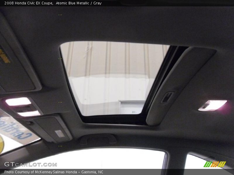 Atomic Blue Metallic / Gray 2008 Honda Civic EX Coupe