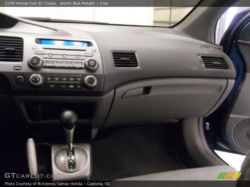 Atomic Blue Metallic / Gray 2008 Honda Civic EX Coupe