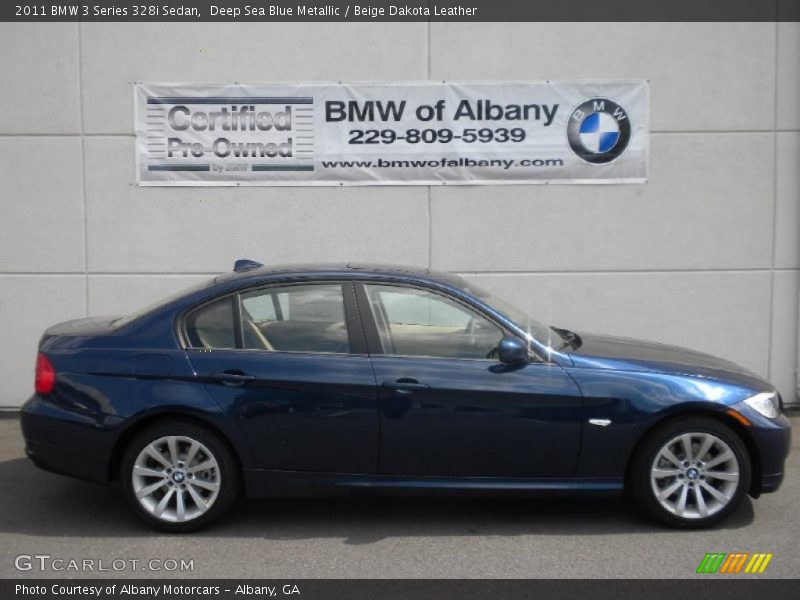 Deep Sea Blue Metallic / Beige Dakota Leather 2011 BMW 3 Series 328i Sedan