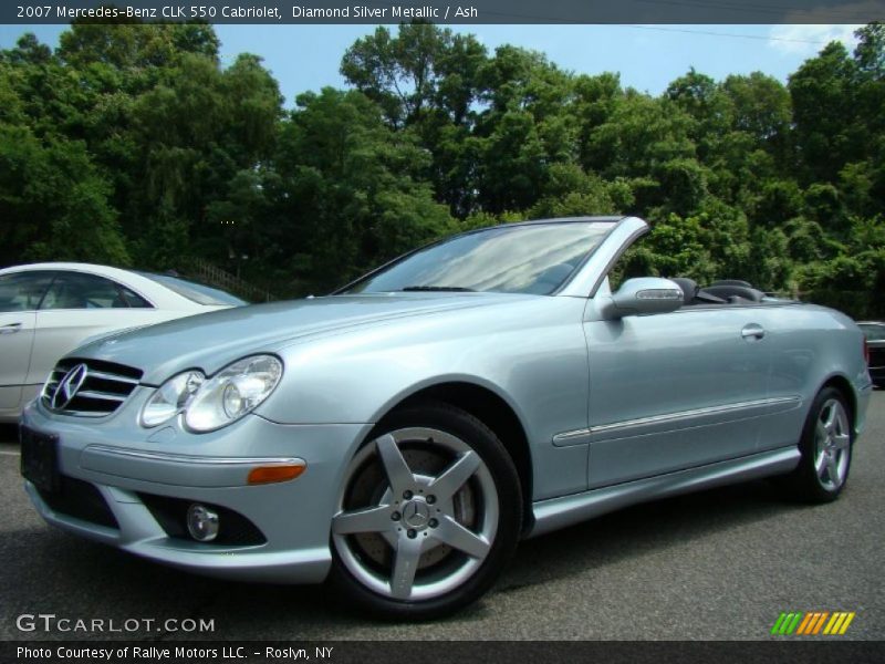 Diamond Silver Metallic / Ash 2007 Mercedes-Benz CLK 550 Cabriolet