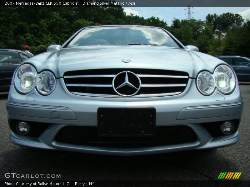 Diamond Silver Metallic / Ash 2007 Mercedes-Benz CLK 550 Cabriolet