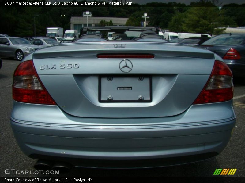 Diamond Silver Metallic / Ash 2007 Mercedes-Benz CLK 550 Cabriolet