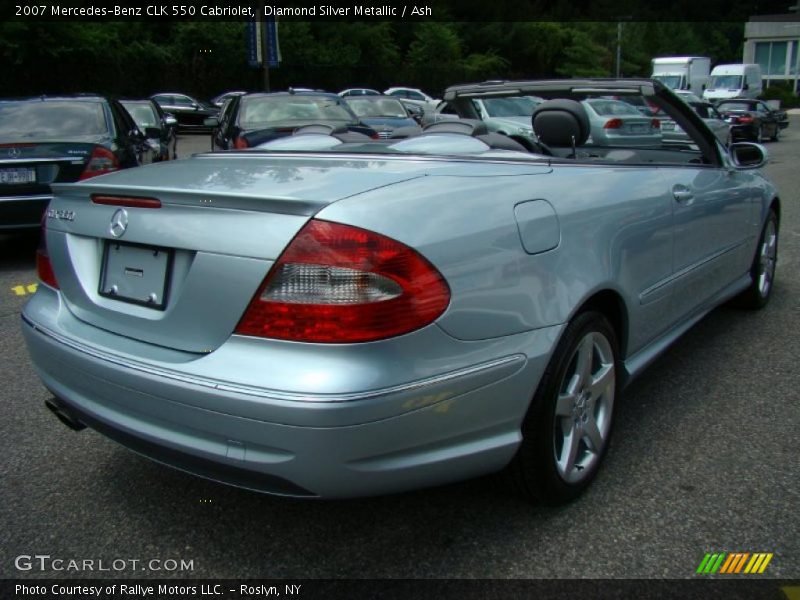 Diamond Silver Metallic / Ash 2007 Mercedes-Benz CLK 550 Cabriolet