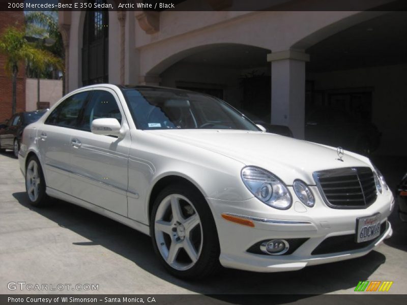 Arctic White / Black 2008 Mercedes-Benz E 350 Sedan
