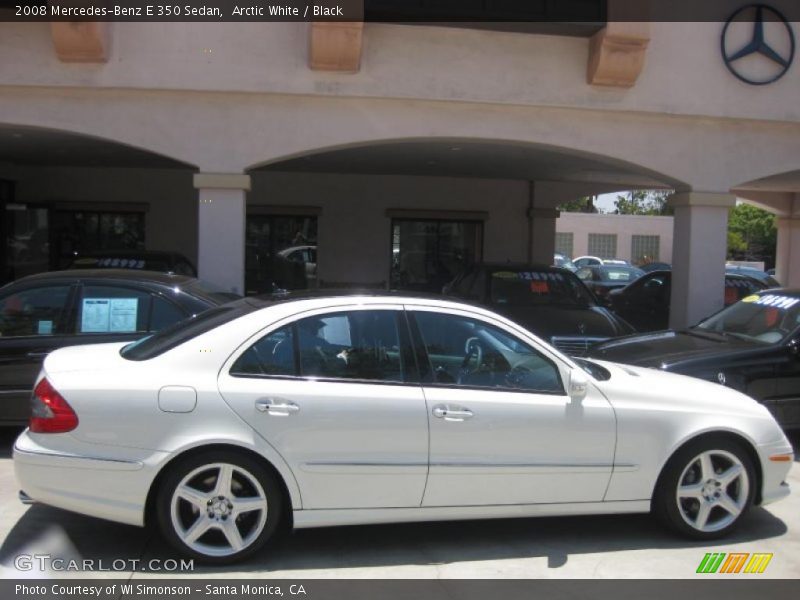 Arctic White / Black 2008 Mercedes-Benz E 350 Sedan