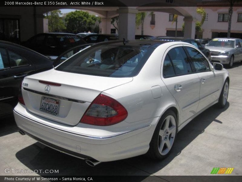 Arctic White / Black 2008 Mercedes-Benz E 350 Sedan