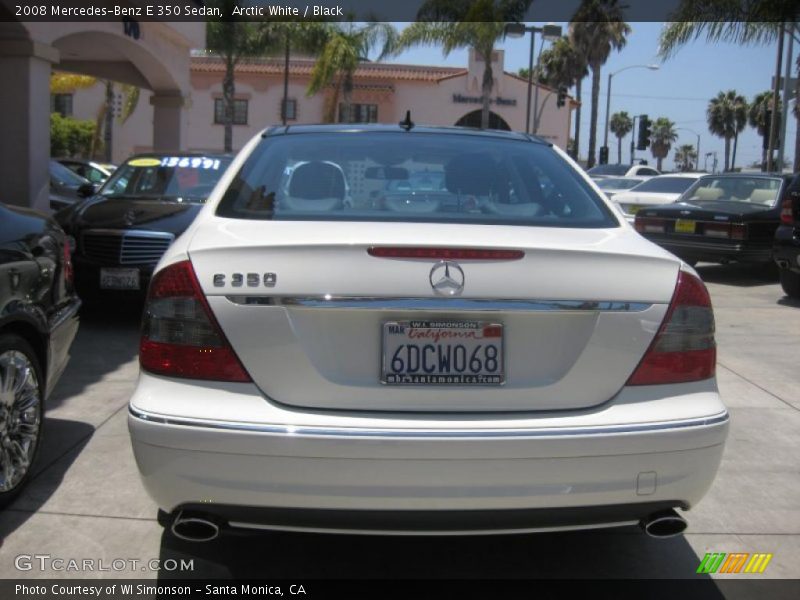 Arctic White / Black 2008 Mercedes-Benz E 350 Sedan