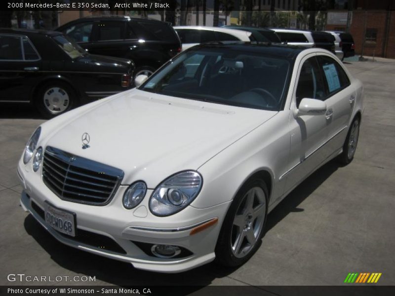 Arctic White / Black 2008 Mercedes-Benz E 350 Sedan