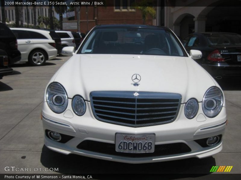 Arctic White / Black 2008 Mercedes-Benz E 350 Sedan