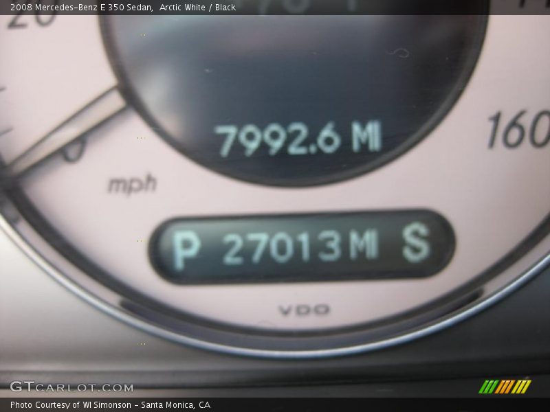 Arctic White / Black 2008 Mercedes-Benz E 350 Sedan
