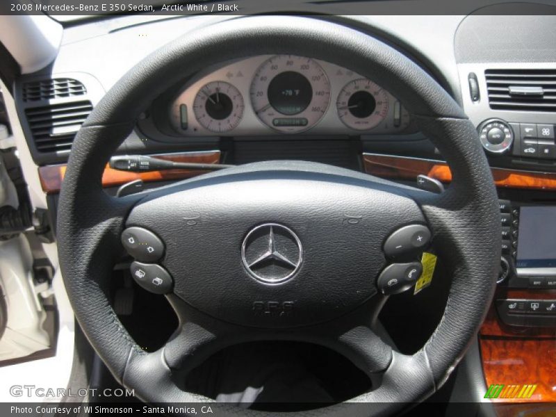 Arctic White / Black 2008 Mercedes-Benz E 350 Sedan
