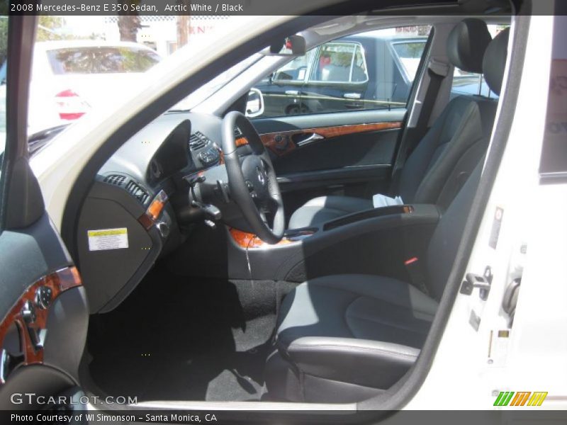 Arctic White / Black 2008 Mercedes-Benz E 350 Sedan