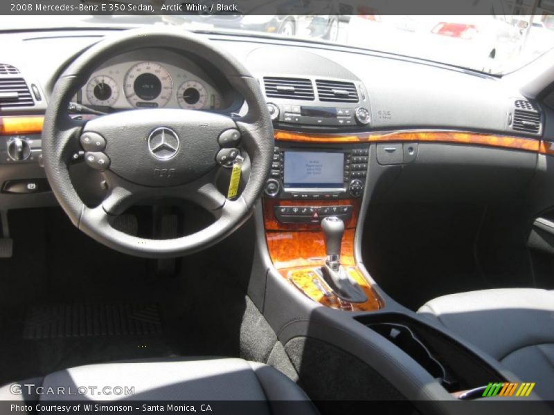 Arctic White / Black 2008 Mercedes-Benz E 350 Sedan