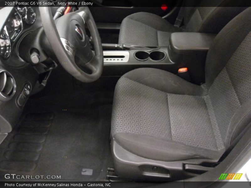 Ivory White / Ebony 2007 Pontiac G6 V6 Sedan