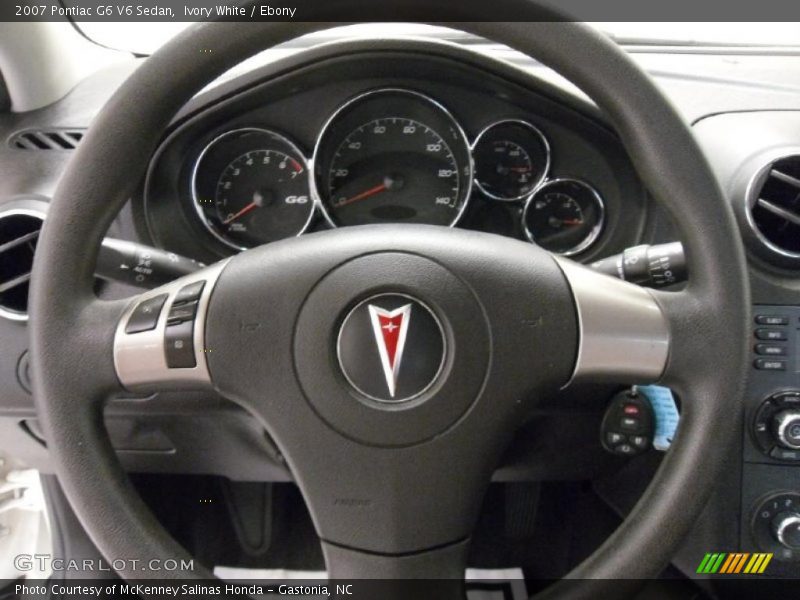 Ivory White / Ebony 2007 Pontiac G6 V6 Sedan