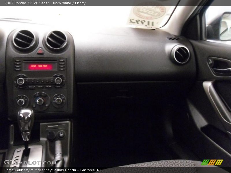 Ivory White / Ebony 2007 Pontiac G6 V6 Sedan