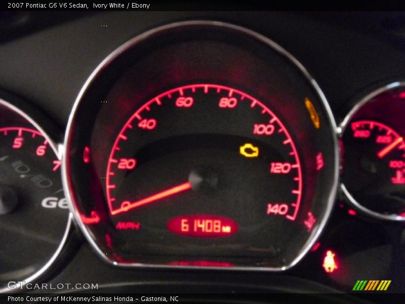 Ivory White / Ebony 2007 Pontiac G6 V6 Sedan